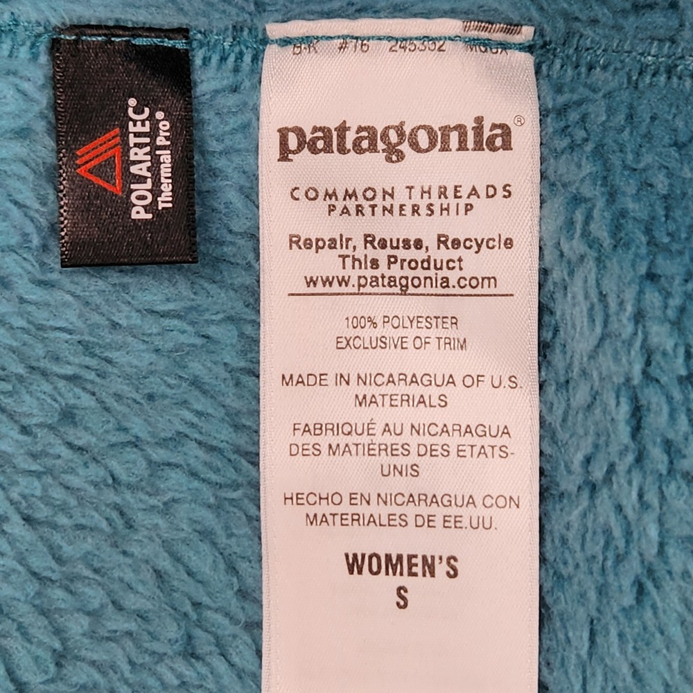 Patagonia Re Tool Snap T Pullover Womens Small Turquoise Teal Sweater - Picture 4 of 11